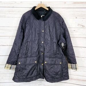 NWT Barbour | Beadnell Navy Polarquilt Jacket